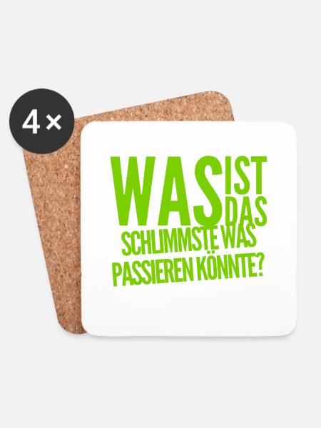 es wird gut werden - Untersetzer (4er-Set) - Weiß