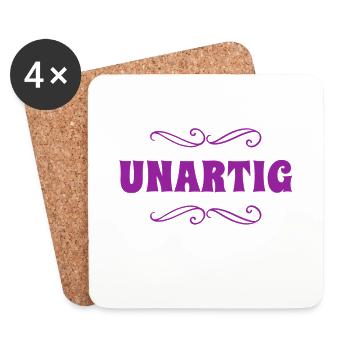 ich liebe es unartig zu sein - Untersetzer (4er-Set) - Weiß - Vorne