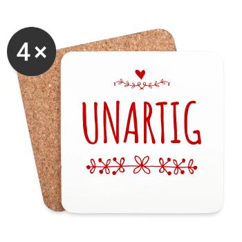 Frechheit siegt - Untersetzer (4er-Set) - Weiß - Vorne