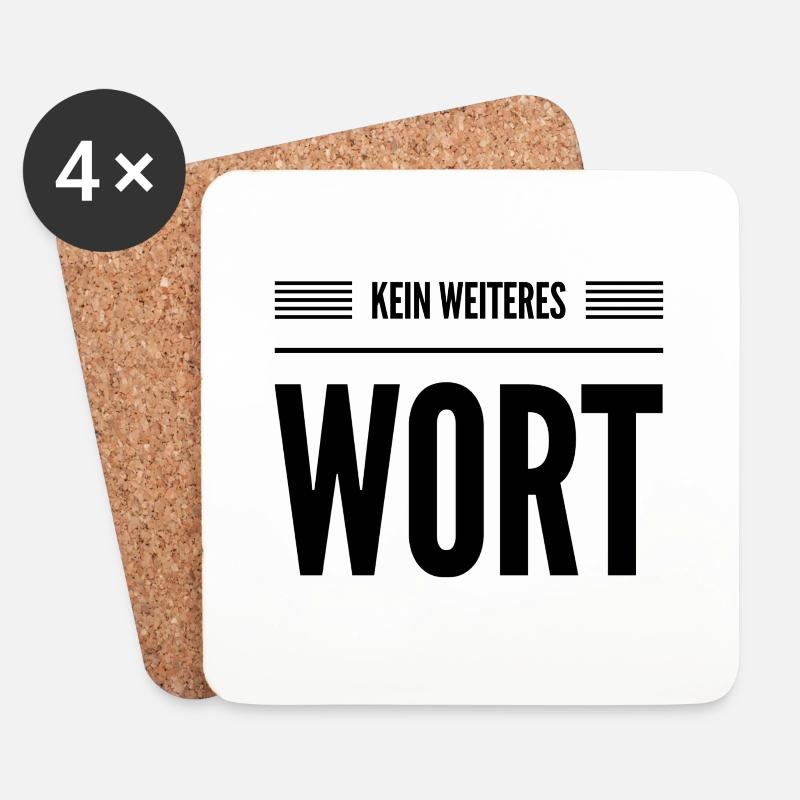 schweig - Untersetzer (4er-Set) - Weiß