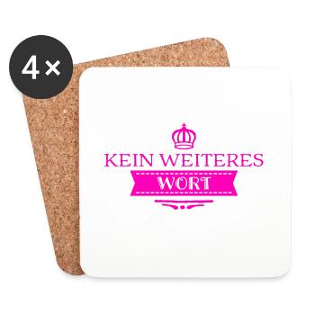 ich will nichts mehr hören - Untersetzer (4er-Set) - Weiß - Vorne
