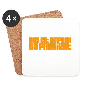 einfach so passiert - Untersetzer (4er-Set) - Weiß - Vorne