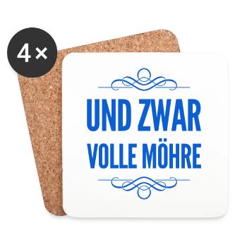 voll und ganz - Untersetzer (4er-Set) - Weiß - Vorne