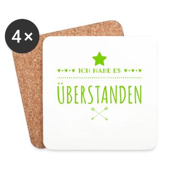 endlich vorbei - Untersetzer (4er-Set) - Weiß - Vorne