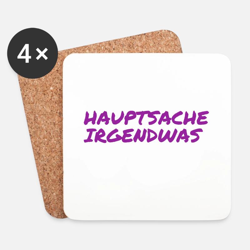 irgendwas reicht aus - Untersetzer (4er-Set) - Weiß