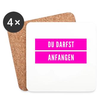 fang ruhig an - Untersetzer (4er-Set) - Weiß - Vorne