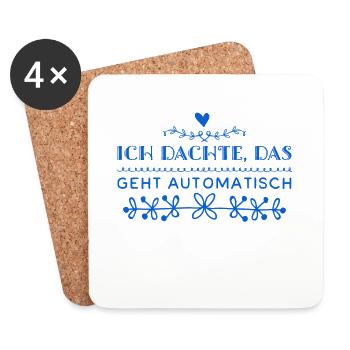 da lag ich falsch - Untersetzer (4er-Set) - Weiß - Vorne