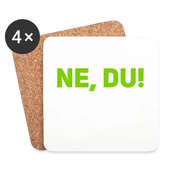 jetzt du - Untersetzer (4er-Set) - Weiß - Vorne