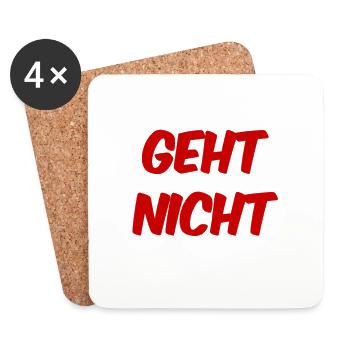 ich kann nicht - Untersetzer (4er-Set) - Weiß - Vorne