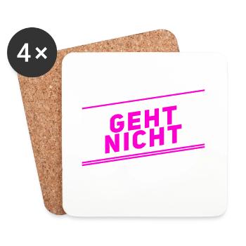 geht nicht - Untersetzer (4er-Set) - Weiß - Vorne