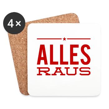 geht alle raus - Untersetzer (4er-Set) - Weiß - Vorne