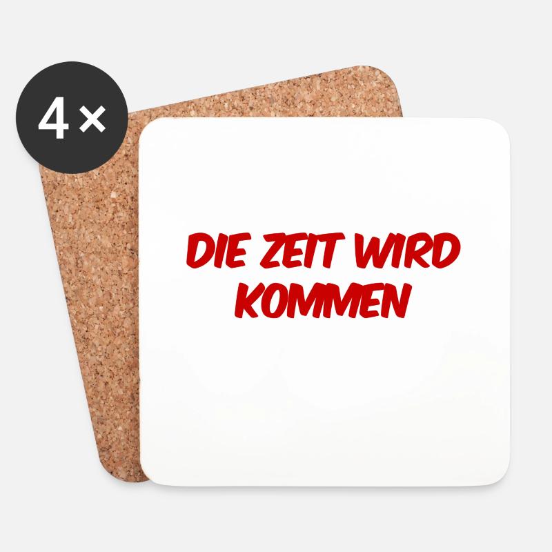 abwarten - Untersetzer (4er-Set) - Weiß