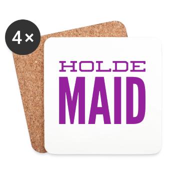 vor dir steht eine holde Maid - Untersetzer (4er-Set) - Weiß - Vorne