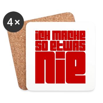 das ist nichts für mich - Untersetzer (4er-Set) - Weiß - Vorne