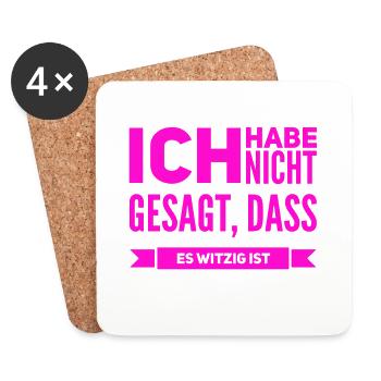 ich kann nicht lachen - Untersetzer (4er-Set) - Weiß - Vorne