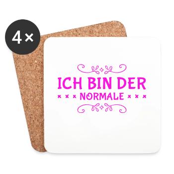 ich bin völlig normal - Untersetzer (4er-Set) - Weiß - Vorne