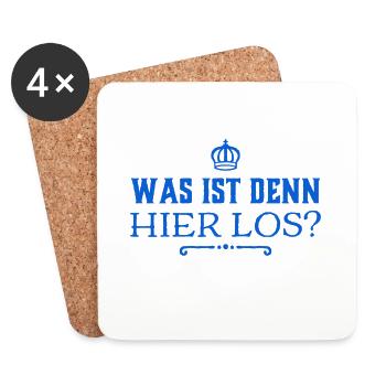 was geht hier ab? - Untersetzer (4er-Set) - Weiß - Vorne