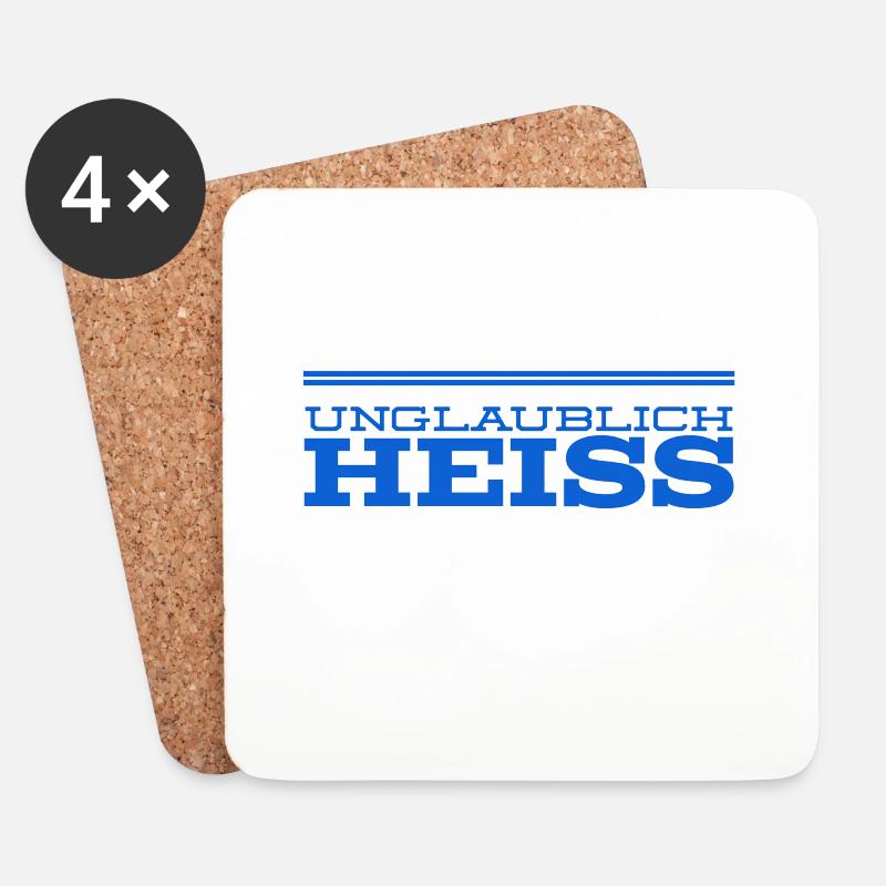 ich bin hübsch - Untersetzer (4er-Set) - Weiß