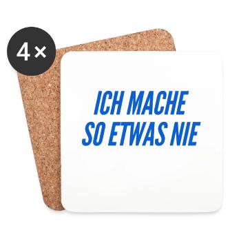 ohne mich - Untersetzer (4er-Set) - Weiß - Vorne