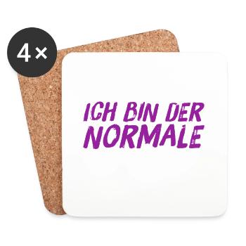 einfach normal - Untersetzer (4er-Set) - Weiß - Vorne