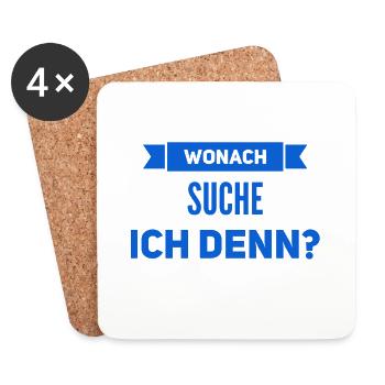 wonach suche ich denn? - Untersetzer (4er-Set) - Weiß - Vorne