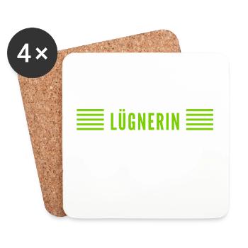 Lügnerin - Untersetzer (4er-Set) - Weiß - Vorne