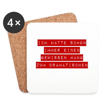 der Hang zur Dramatik - Untersetzer (4er-Set) - Weiß - Vorne