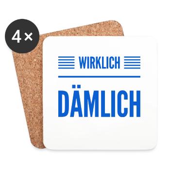ich finde es dämlich - Untersetzer (4er-Set) - Weiß - Vorne
