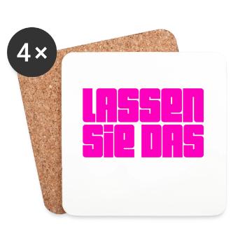 lassen sie das - Untersetzer (4er-Set) - Weiß - Vorne