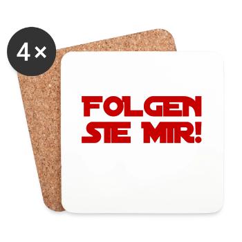 wollen sie mir folgen? - Untersetzer (4er-Set) - Weiß - Vorne