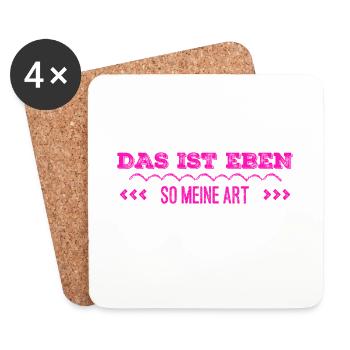 das bin ich - Untersetzer (4er-Set) - Weiß - Vorne