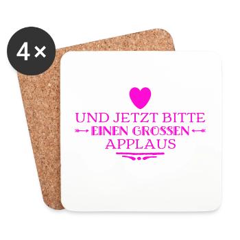 applaudieren sie bitte - Untersetzer (4er-Set) - Weiß - Vorne