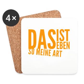 so wie ich bin - Untersetzer (4er-Set) - Weiß - Vorne