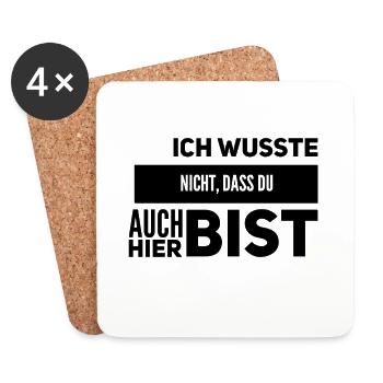 mit dir habe ich nicht gerechnet - Untersetzer (4er-Set) - Weiß - Vorne