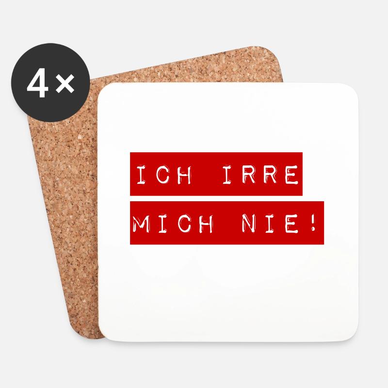 ich mache keine Fehler - Untersetzer (4er-Set) - Weiß