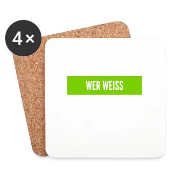 ich habe keinen Plan - Untersetzer (4er-Set) - Weiß - Vorne