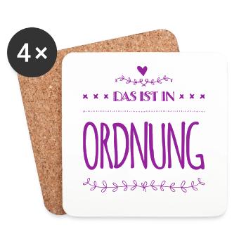 für mich ist das ok - Untersetzer (4er-Set) - Weiß - Vorne