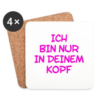 alles Einbildung - Untersetzer (4er-Set) - Weiß - Vorne