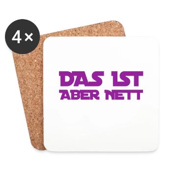 das war sehr nett - Untersetzer (4er-Set) - Weiß - Vorne