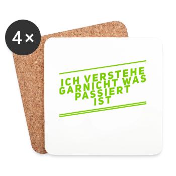 was ist hier passiert - Untersetzer (4er-Set) - Weiß - Vorne