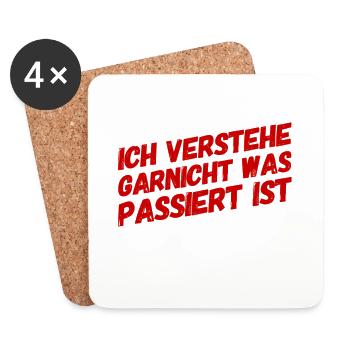 ich verstehe es nicht - Untersetzer (4er-Set) - Weiß - Vorne