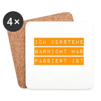 ich verstehe kein Wort - Untersetzer (4er-Set) - Weiß - Vorne