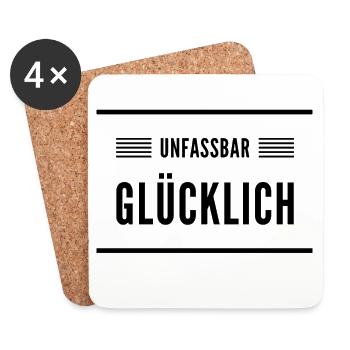 ich bin voll glücklich - Untersetzer (4er-Set) - Weiß - Vorne