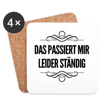 das kenne ich schon - Untersetzer (4er-Set) - Weiß - Vorne
