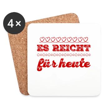 es reicht für heute - Untersetzer (4er-Set) - Weiß - Vorne