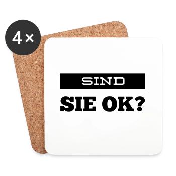 sind sie ok? - Untersetzer (4er-Set) - Weiß - Vorne