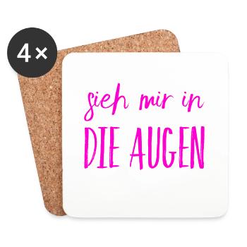 ich steh auf dich - Untersetzer (4er-Set) - Weiß - Vorne