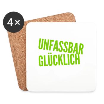 ich bin im Glück - Untersetzer (4er-Set) - Weiß - Vorne