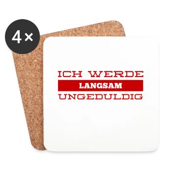 unruhig - Untersetzer (4er-Set) - Weiß - Vorne