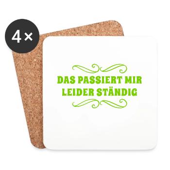 das kenne ich bereits - Untersetzer (4er-Set) - Weiß - Vorne